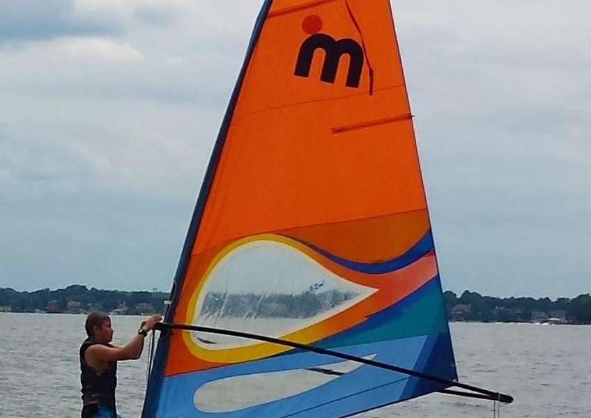 Logan Yates Windsurfing on Lake Norman NC
