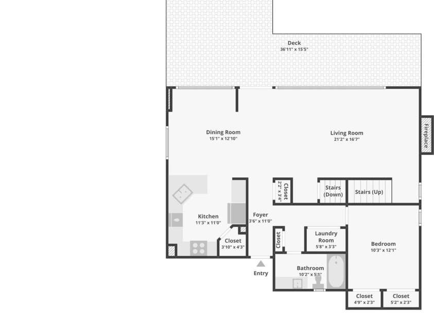 6880 Shade Tree Lane, Sherrills Ford, NC 28673.  MLS# CAR4352839, YatesRealty ID 10025. 1st floor
