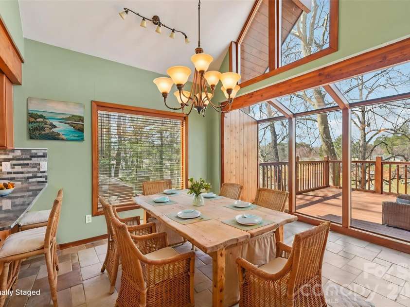 6880 Shade Tree Lane, Sherrills Ford, NC 28673.  MLS# CAR4352839, YatesRealty ID 10025. Virtually staged dining area