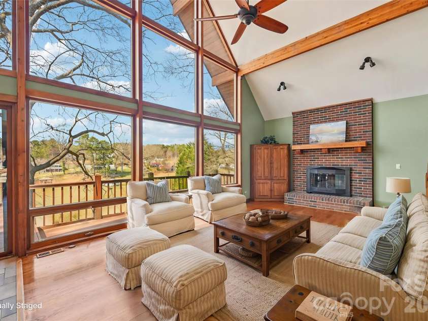 6880 Shade Tree Lane, Sherrills Ford, NC 28673.  MLS# CAR4352839, YatesRealty ID 10025. Virtually staged living room