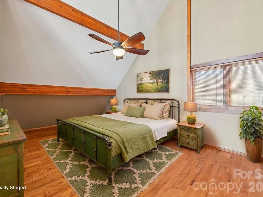 6880 Shade Tree Lane, Sherrills Ford, NC 28673.  MLS# CAR4352839, YatesRealty ID 10025. Virtually staged primary bedroom