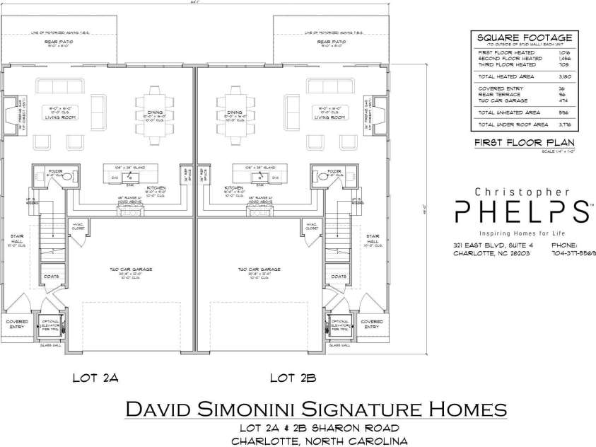 2861 Sharon Road, Charlotte, NC 28211.  MLS# CAR4285015, YatesRealty ID 1003. First Floor