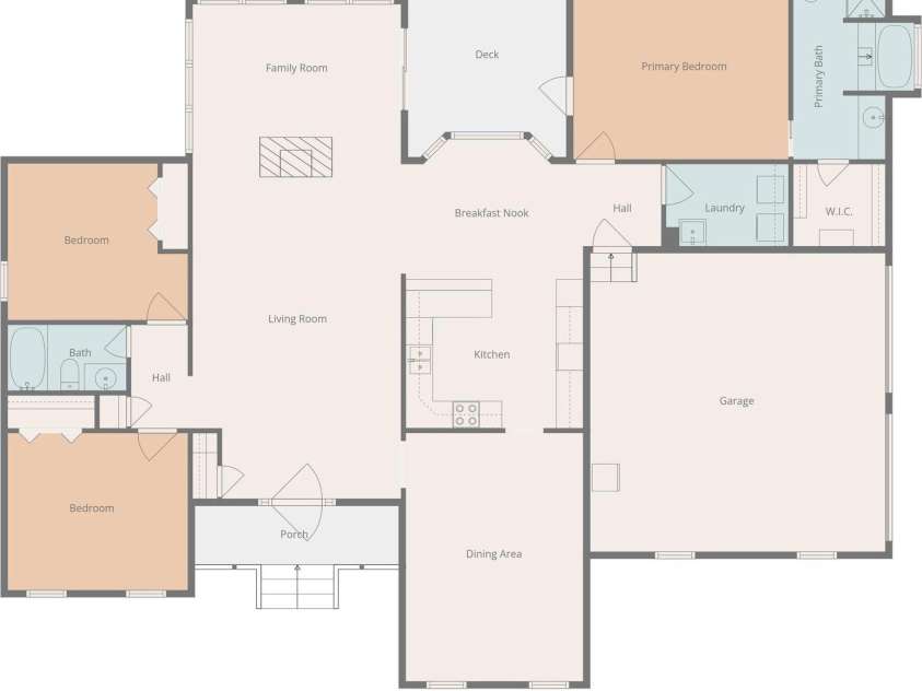 410 Elm Street, Wingate, NC 28174.  MLS# CAR4355431, YatesRealty ID 10052. Floor Plan