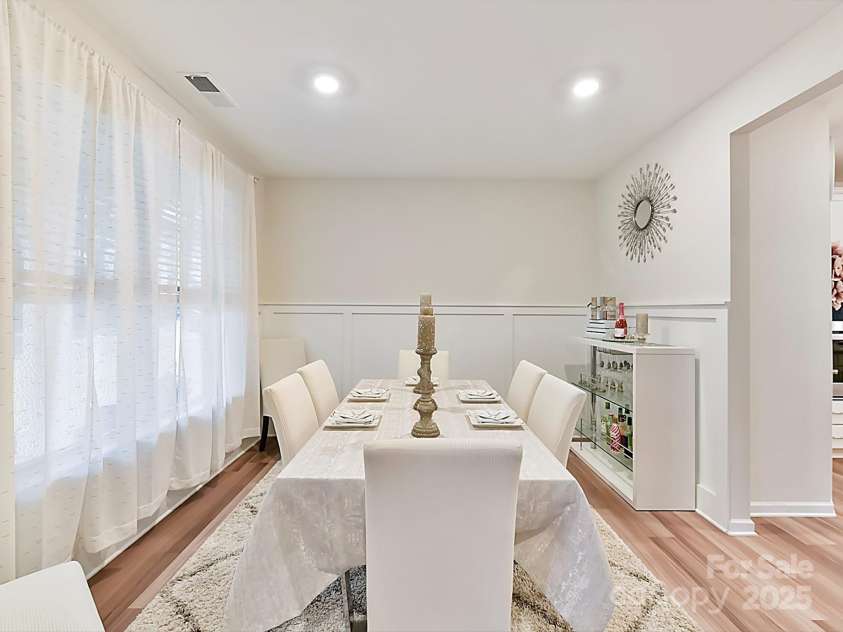 5057 Spratt Road, York, SC 29745.  MLS# CAR4299450, YatesRealty ID 10064. Formal dining room with beautiful trimwork