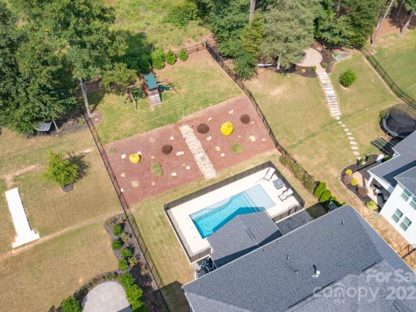 1180 Weir Court, Fort Mill, SC 29708.  MLS# CAR4173538, YatesRealty ID 1007. Aerial View Rear Yard