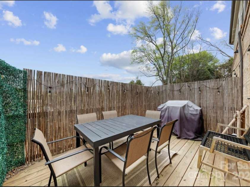 11039 Stetler Street, Charlotte, NC 28204.  MLS# CAR4244228, YatesRealty ID 10070. Deck off of Kitchen