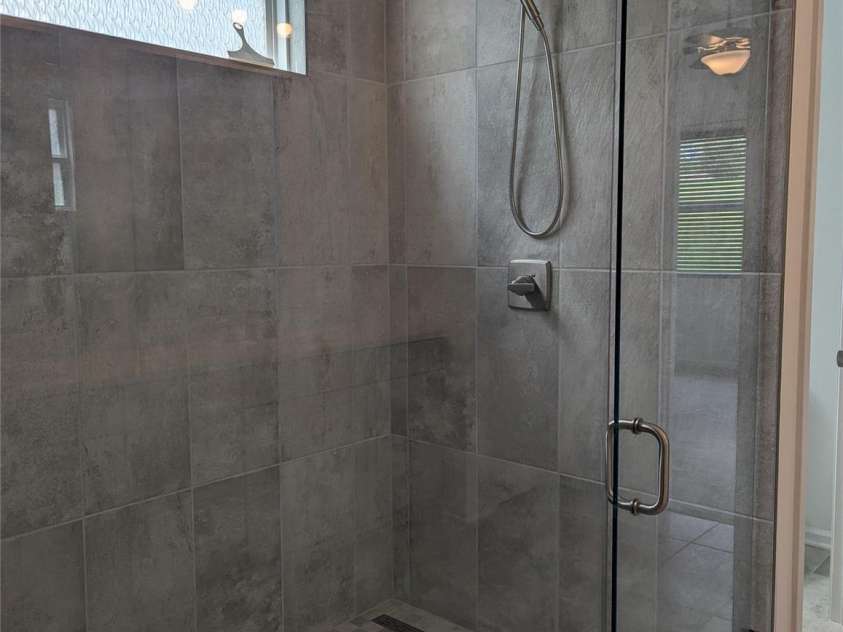 6642 Star Drive, Sherrills Ford, NC 28673.  MLS# CAR4253691, YatesRealty ID 10092. Primary bathroom with large walk in shower