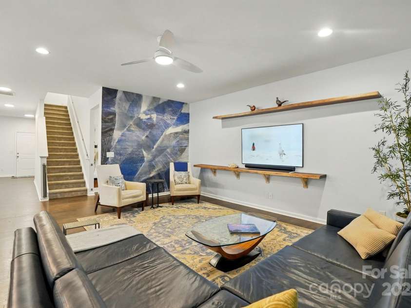4506 Potter Road, Monroe, NC 28112.  MLS# CAR4251140, YatesRealty ID 10105. Great room with view of the entrance foyer, and stairs to the upper level