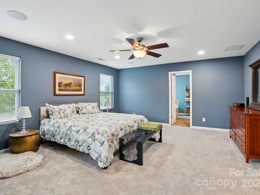 4506 Potter Road, Monroe, NC 28112.  MLS# CAR4251140, YatesRealty ID 10105. Primary with views of the ensuite bathroom