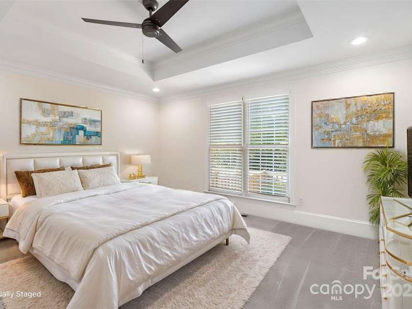 5916 Bridger Court, Charlotte, NC 28211.  MLS# CAR4184678, YatesRealty ID 10123. Virtually staged Primary bedroom