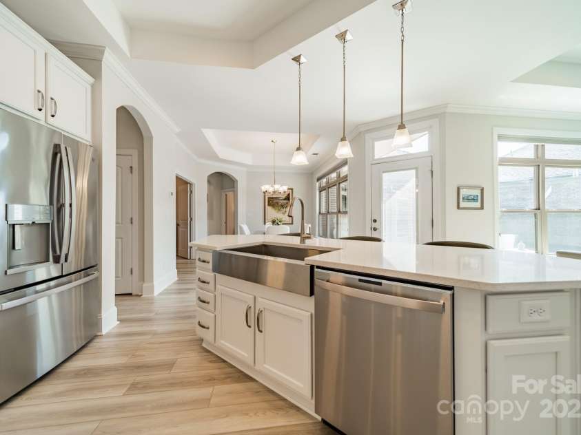 2014 Newstyle Way, Tega Cay, SC 29708.  MLS# CAR4190595, YatesRealty ID 10124. Kitchen with Stainless Steel Refrigerator Included