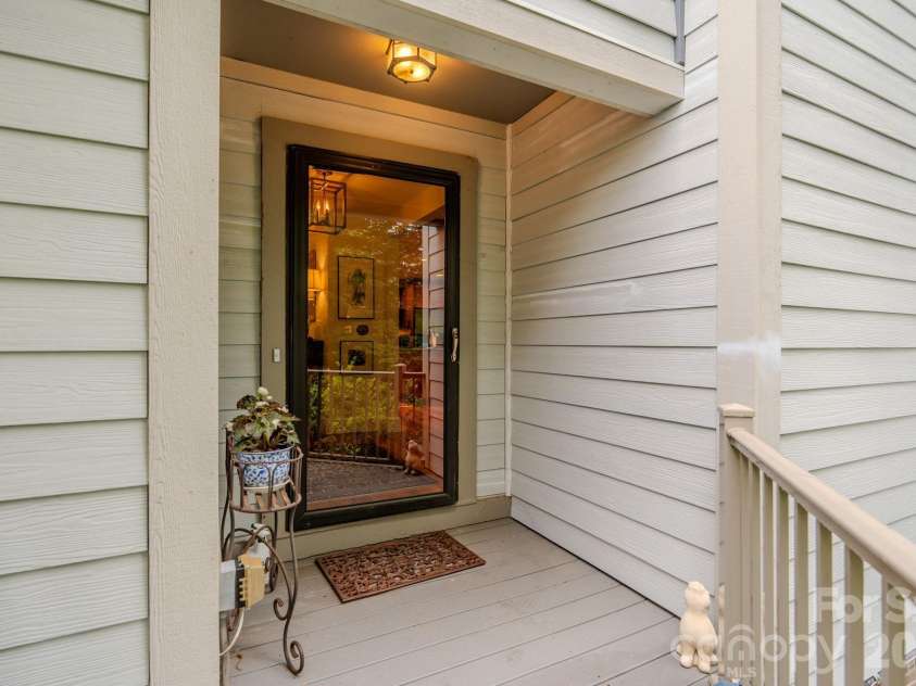 77 Chestnut Street, Tryon, NC 28782.  MLS# CAR4389953, YatesRealty ID 1015. Front Door / Main entrance