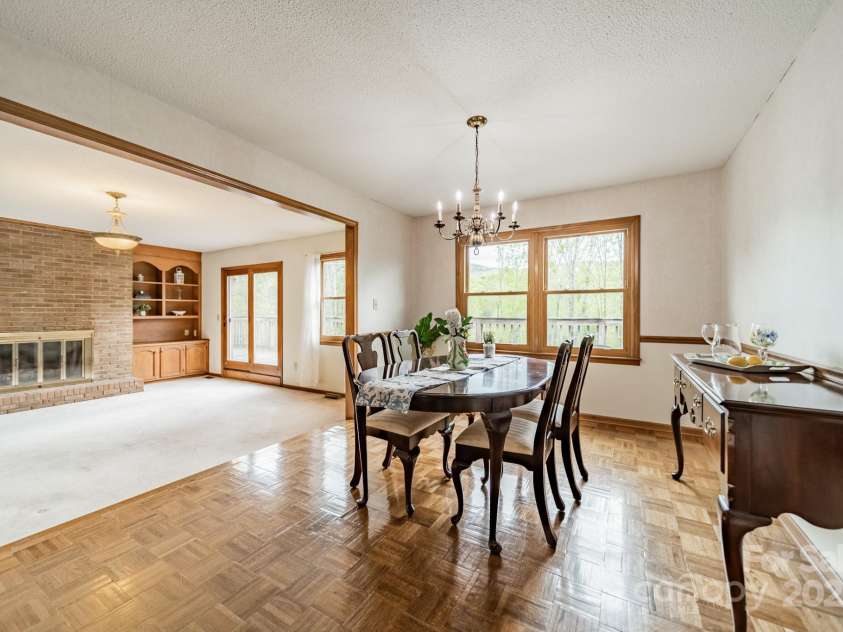 807 and 809 Sparrow Springs Road, Kings Mountain, NC 28086.  MLS# CAR4240864, YatesRealty ID 10158. Dining room open to Living room
