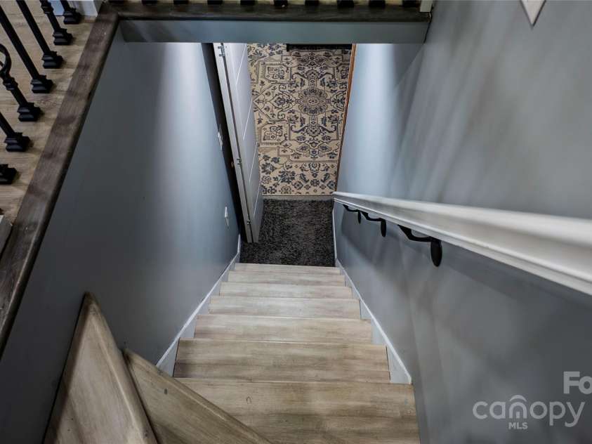 403 3rd Street, Conover, NC 28613.  MLS# CAR4251166, YatesRealty ID 10164. Basement stairs