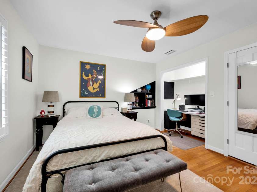 4937 Broken Saddle Lane, Charlotte, NC 28226.  MLS# CAR4244000, YatesRealty ID 10175. Fourth bedroom upper level. Great built-in desk area and book shelf.