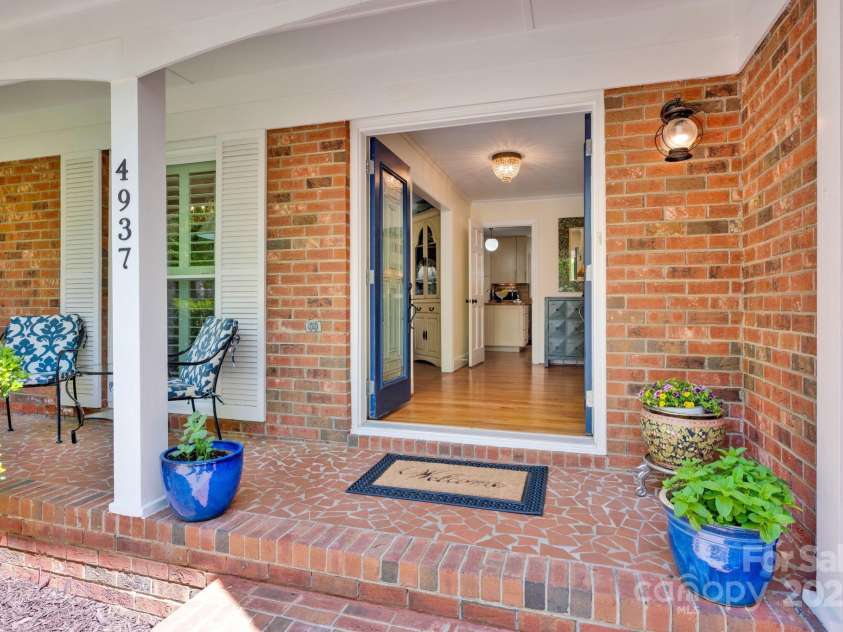 4937 Broken Saddle Lane, Charlotte, NC 28226.  MLS# CAR4244000, YatesRealty ID 10175. Welcoming front porch.