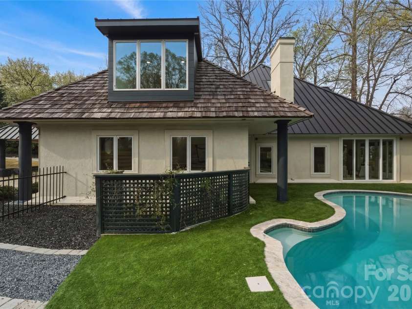 1417 Wendover Road, Charlotte, NC 28211.  MLS# CAR4360289, YatesRealty ID 10189. Rear Exterior 