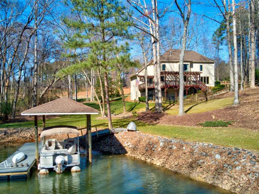 301 Agnew Road, Mooresville, NC 28117.  MLS# CAR4167254, YatesRealty ID 10216. Rear View with Dock