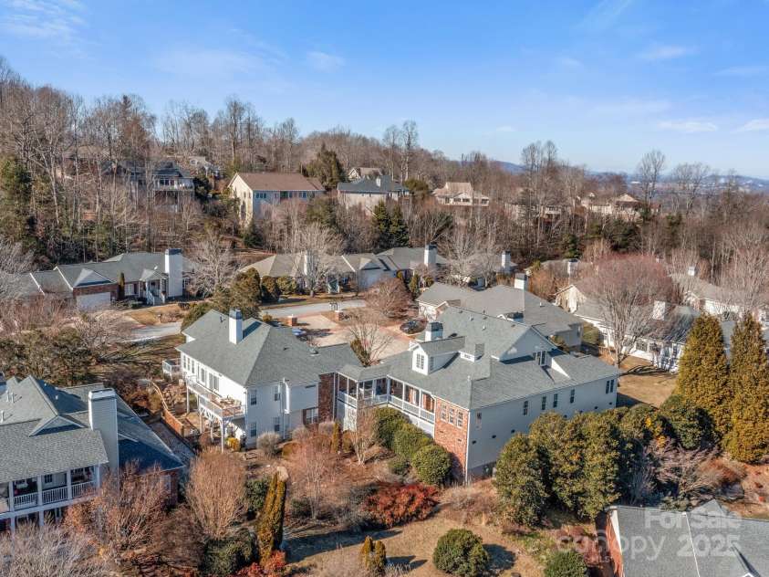 608 Carriage Commons Drive, Hendersonville, NC 28791.  MLS# CAR4215981, YatesRealty ID 10235. Drone view