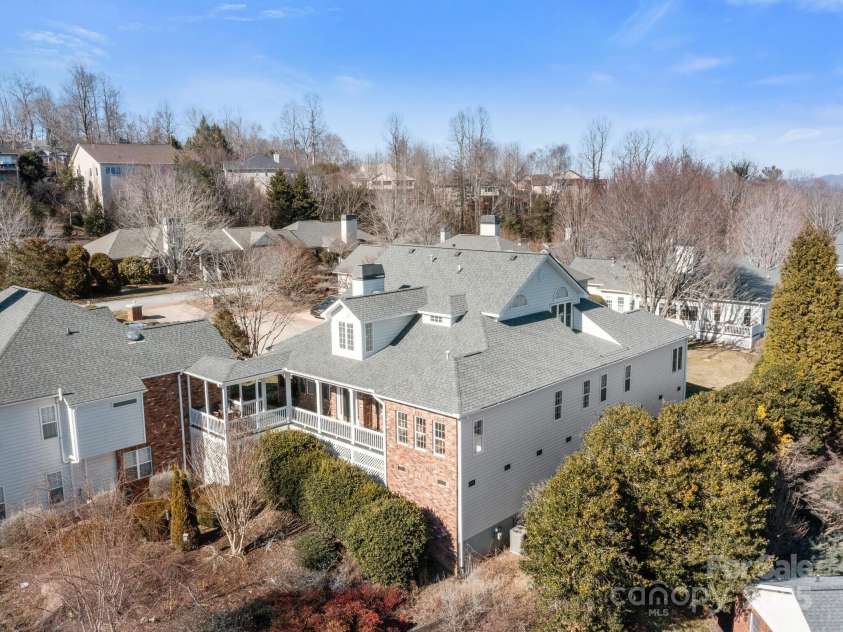 608 Carriage Commons Drive, Hendersonville, NC 28791.  MLS# CAR4215981, YatesRealty ID 10235. Drone view