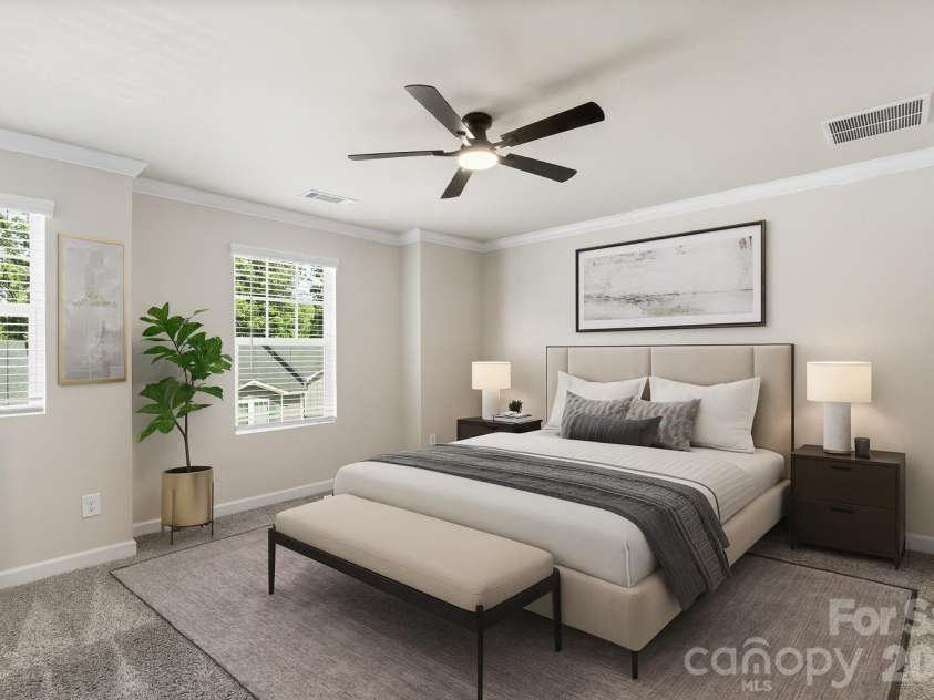 3515 Auburn Curb Road, Charlotte, NC 28217.  MLS# CAR4381370, YatesRealty ID 1027. Virtual Staged - Primary Bedroom