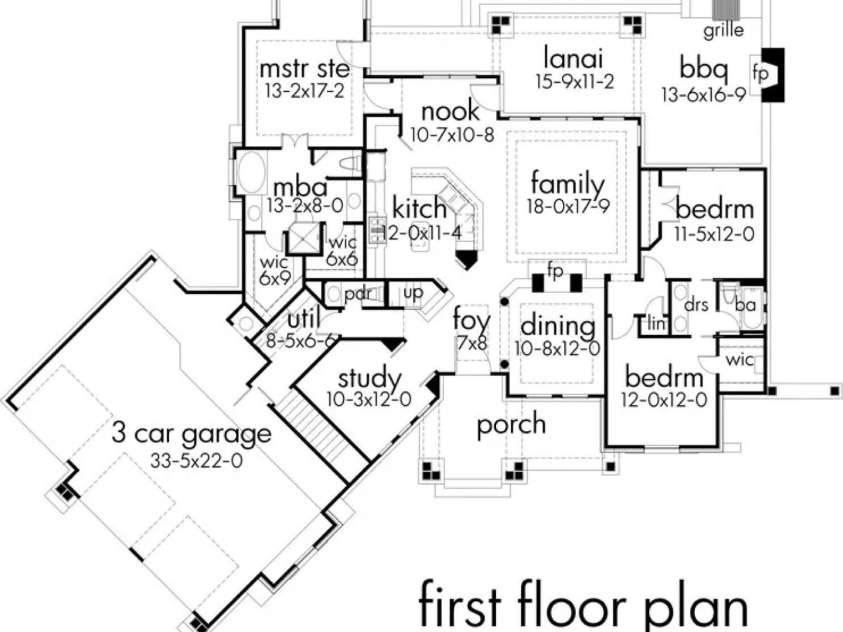 5741 Lake Pointe Drive, Granite Falls, NC 28630.  MLS# CAR4327372, YatesRealty ID 1027. First floor plan- proposed build