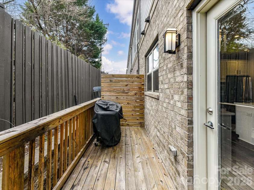 17043 Soho Drive, Charlotte, NC 28204.  MLS# CAR4353173, YatesRealty ID 10270. 2nd Level Balcony