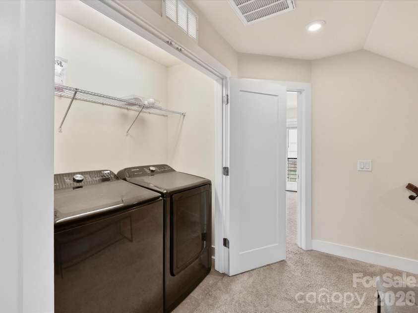 17043 Soho Drive, Charlotte, NC 28204.  MLS# CAR4353173, YatesRealty ID 10270. 3rd Level Laundry Closet