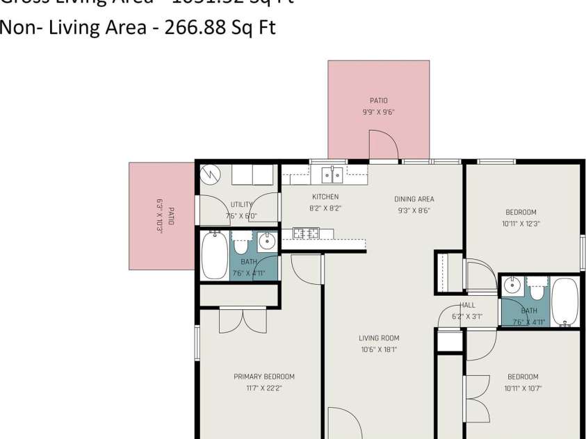 5009 Hampton Meadows Road, Monroe, NC 28110.  MLS# CAR4343192, YatesRealty ID 10271. Layout