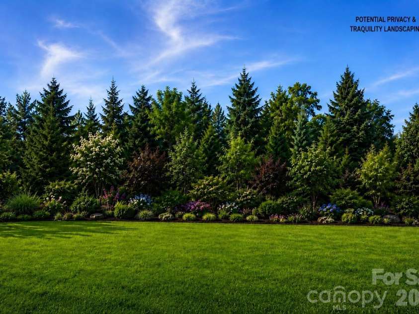 1105 Giacomo Drive, Waxhaw, NC 28173.  MLS# CAR4346410, YatesRealty ID 10275. Potential Privacy & Tranquility Landscape Wall