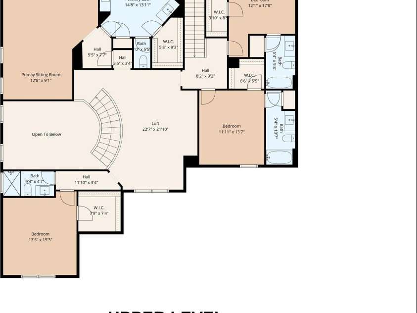 1105 Giacomo Drive, Waxhaw, NC 28173.  MLS# CAR4346410, YatesRealty ID 10275. Upper Level Floor Plan