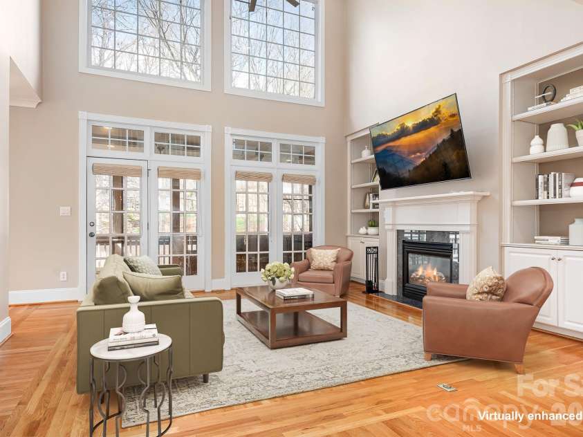 4247 Old Course Drive, Charlotte, NC 28277.  MLS# CAR4346855, YatesRealty ID 10282. Living Room (Virtual Staging)