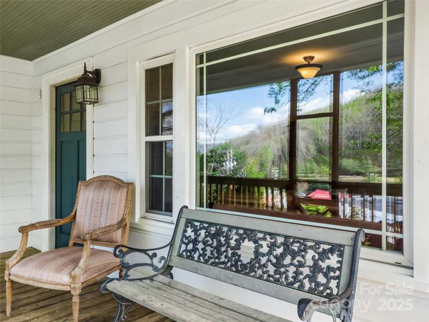377 Cabin Road, Spruce Pine, NC 28777.  MLS# CAR4256421, YatesRealty ID 103. Front porch