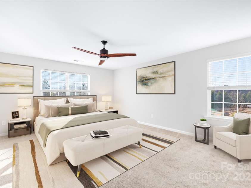 14812 Baytown Court, Huntersville, NC 28078.  MLS# CAR4326296, YatesRealty ID 10313. Primary Bedroom