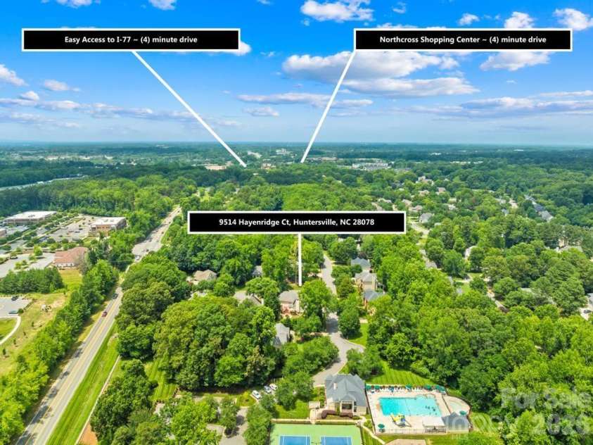 9514 Hayenridge Court, Huntersville, NC 28078.  MLS# CAR4270559, YatesRealty ID 10316. 