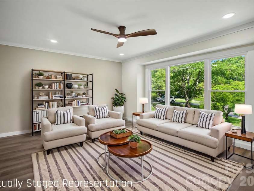 5324 Cheval Place, Charlotte, NC 28205.  MLS# CAR4421359, YatesRealty ID 10317. Front living room