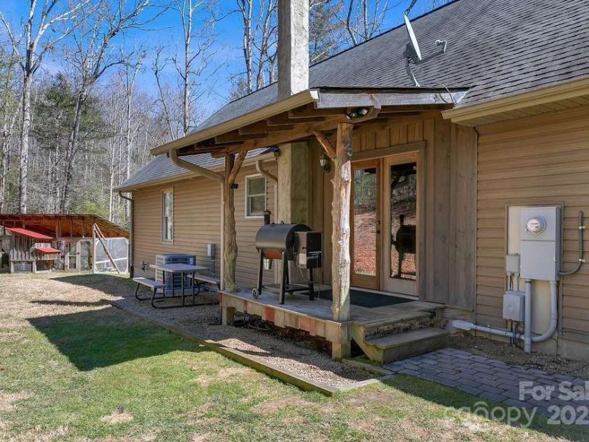 68 Sherwood Village Court, Brevard, NC 28712.  MLS# CAR4232497, YatesRealty ID 1034. Back Porch