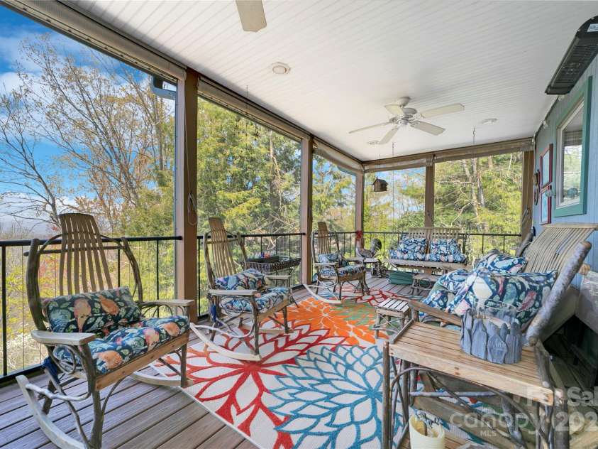 170 Oakanoah Court, Brevard, NC 28712.  MLS# CAR4247487, YatesRealty ID 10350. Huge Trex Decking