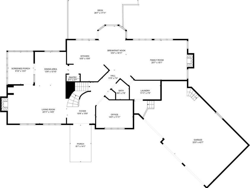 206 Vauxhall Drive, Shelby, NC 28150.  MLS# CAR4366232, YatesRealty ID 10352. 206 Vauxhall Main Level Floor Plan