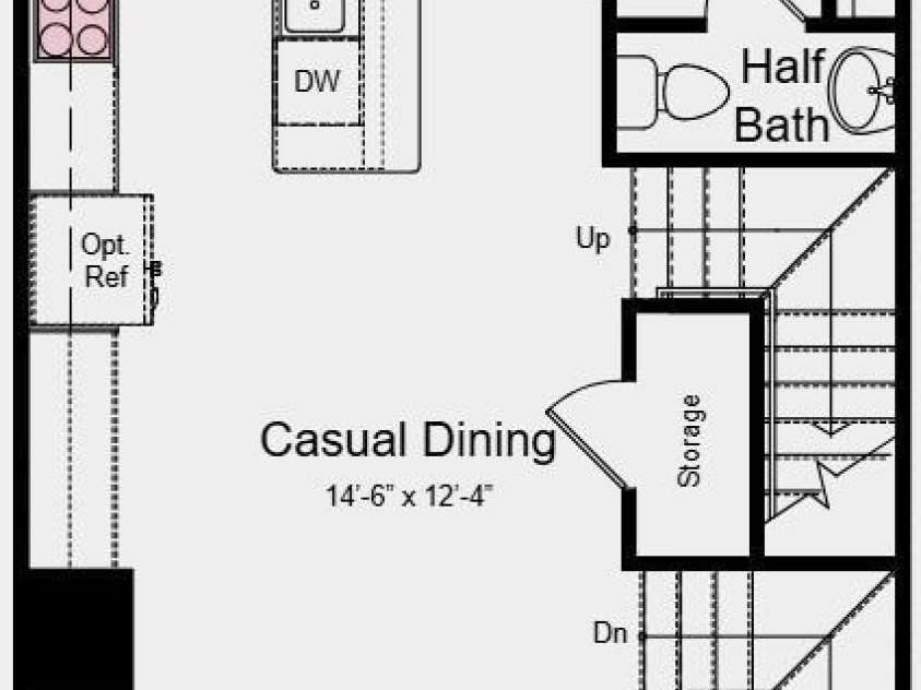 352 Catawba Avenue, Davidson, NC 28036.  MLS# CAR4225203, YatesRealty ID 10367. Main Level Floor Plan - Structural options added include: gourmet kitchen, modern fireplace, full bathroom on ground level, 9' ceilings on first floor, and ledge at primary showe