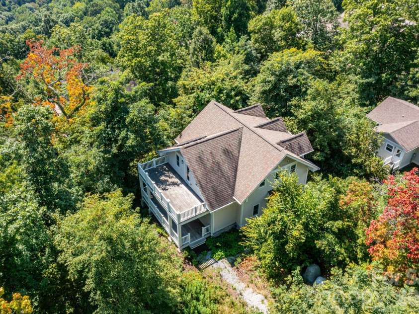11 Lila Lane, Clyde, NC 28721.  MLS# CAR4424951, YatesRealty ID 10372. Aerial Image