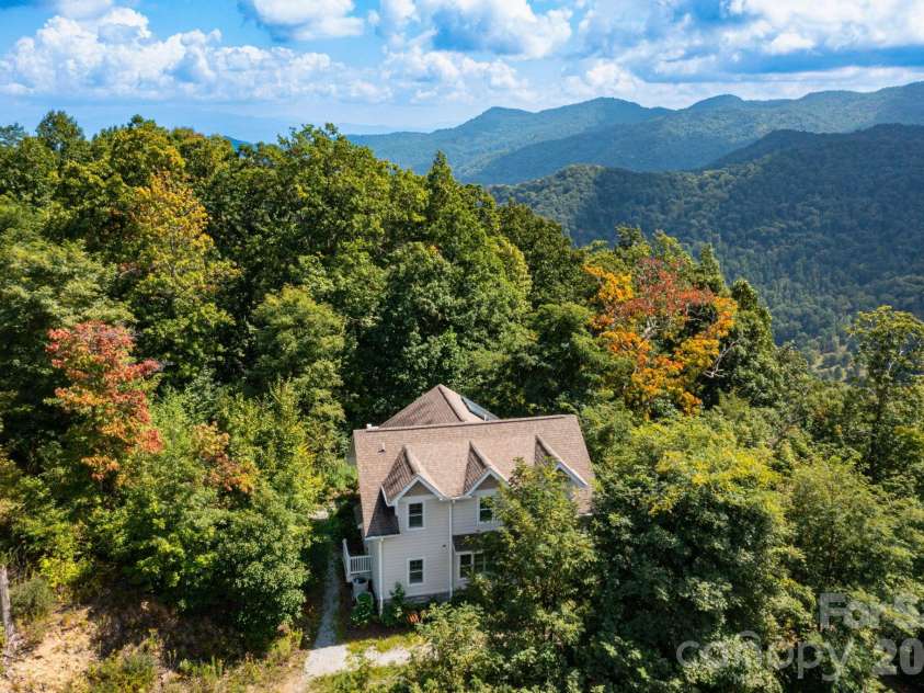 11 Lila Lane, Clyde, NC 28721.  MLS# CAR4424951, YatesRealty ID 10372. Aerial Image