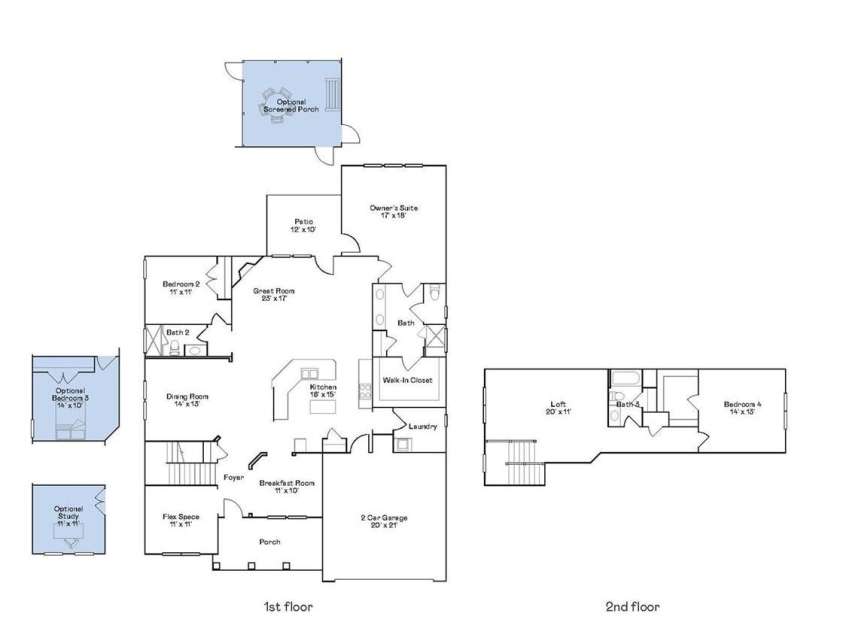 4144 Camden Glen Road, Lancaster, SC 29720.  MLS# CAR4227981, YatesRealty ID 10387. Floorplan