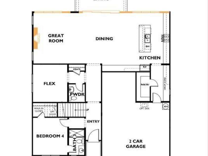 15009 Brownleigh Lane, Huntersville, NC 28078.  MLS# CAR4195439, YatesRealty ID 1039. Example Floor Plan Only -May Vary