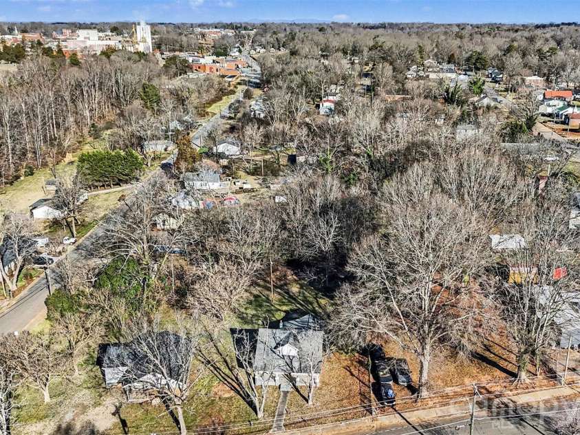 612 E Street, Newton, NC 28658.  MLS# CAR4334894, YatesRealty ID 1039. Aerial of property