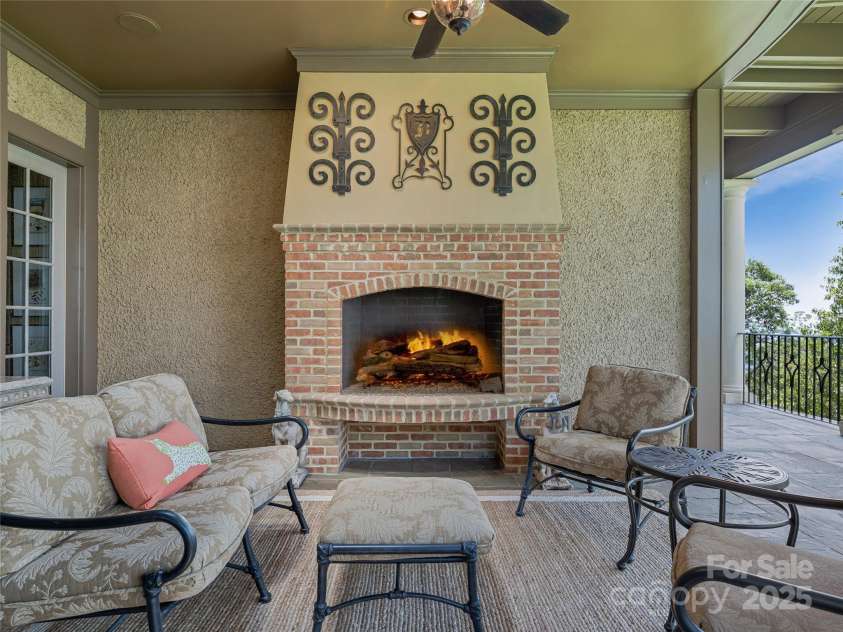234 Skycliff Drive, Asheville, NC 28804.  MLS# CAR4280892, YatesRealty ID 1041. Outdoor Living area with Fireplace