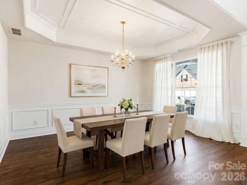 429 Eberle Way, Matthews, NC 28105.  MLS# CAR4352539, YatesRealty ID 10424. Dining Room - Virtually Staged