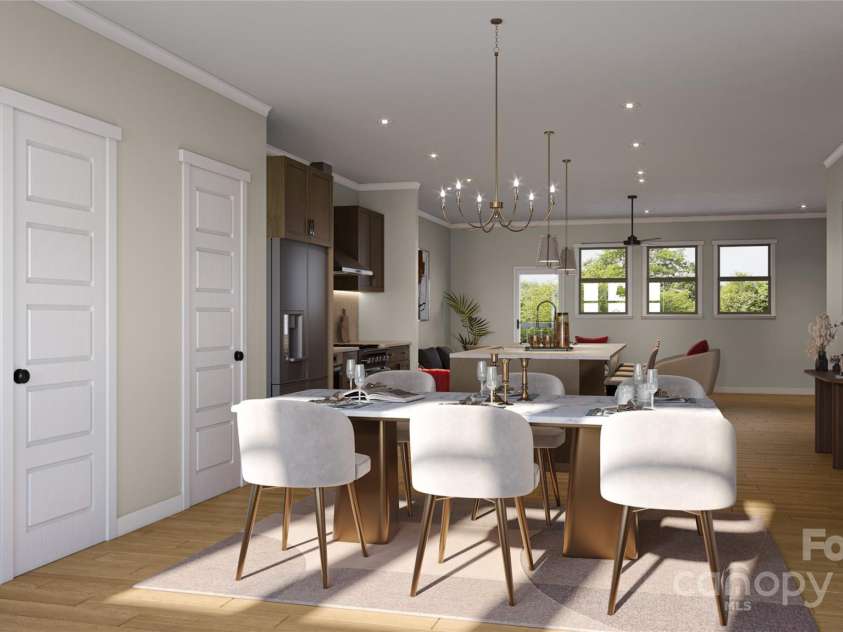 817 Garringer Place, Charlotte, NC 28208.  MLS# CAR4253166, YatesRealty ID 10434. Dining Area - 3D Rendering, finishes may vary