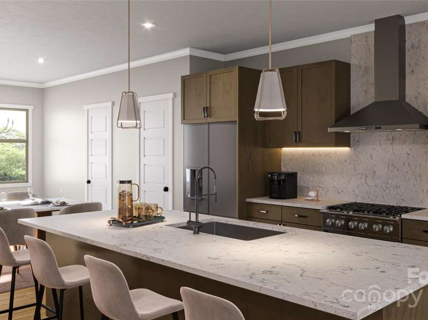 817 Garringer Place, Charlotte, NC 28208.  MLS# CAR4253166, YatesRealty ID 10434. Kitchen - 3D Rendering, finishes may vary