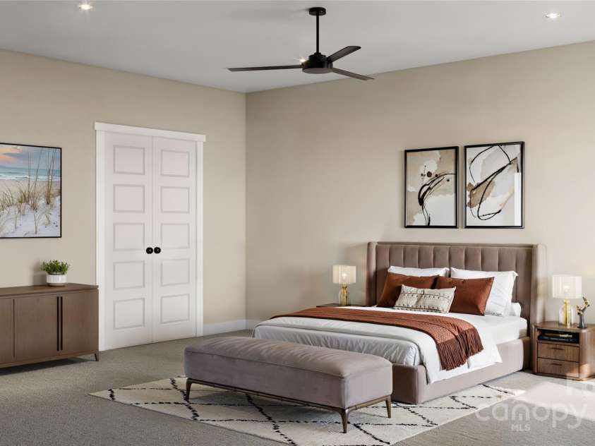 817 Garringer Place, Charlotte, NC 28208.  MLS# CAR4253166, YatesRealty ID 10434. Primary Bedroom - 3D Rendering, finishes may vary